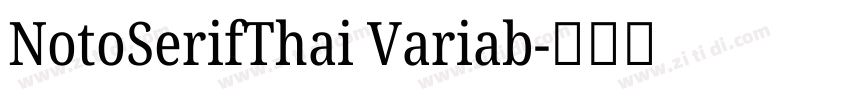 NotoSerifThai Variab字体转换